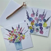 Purple and Yellow Flowers Card Pack gallery shot 7