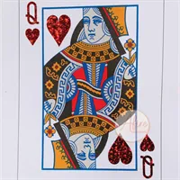 Queen of Hearts Red Foiled Print photo2