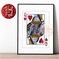 Queen of Hearts Red Foiled Print gallery shot 14