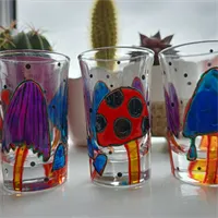 Quirky Mushroom Shot Glasses Pair 2