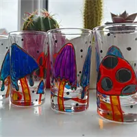 Quirky Mushroom Shot Glasses Pair 3