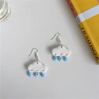 Rain Cloud Polymer Clay Earrings