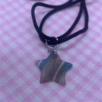 Rainbow blue sky Shimmer necklace star