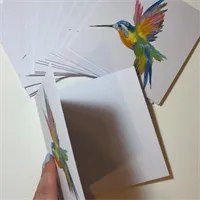 Rainbow Hummingbird greetings card - wat 3 gallery shot 3