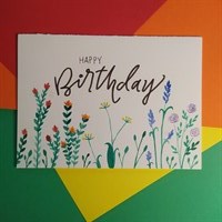 Rainbow Meadow Birthday Card