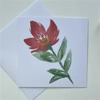 Red Lily Greetings Card
