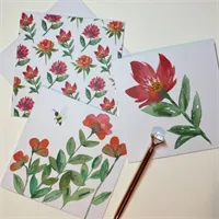 Red Flowers Greetings Card Pack gallery shot 4