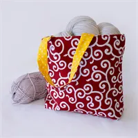 Red Mini Tote Bag | Japanese Design