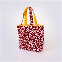 Red Mini Tote Bag | Japanese Design 4