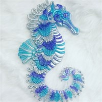Resin Seahorse wallart.Handmade.