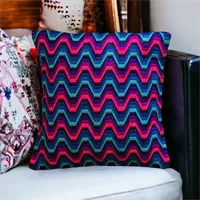 Retro Style Needlepoint Cushion 1