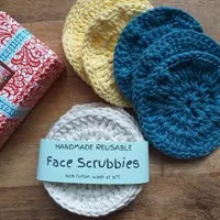 Reusable handmade face scrubbies x3