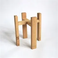 Reversible Chunky Oak Plant Stand gallery shot 3