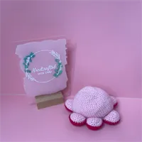 Reversible mood octopus crochet toy 3