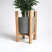 Reversible Slim Oak Plant Stand
