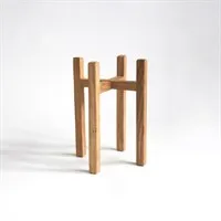 Reversible Slim Oak Plant Stand gallery shot 1