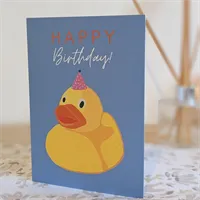 Rubber duck/ yellow/ blue/ birthday card 1 gallery shot 5