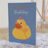 Rubber duck/ yellow/ blue/ birthday card 2