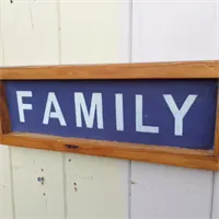 Rustic handmade Family sign 4