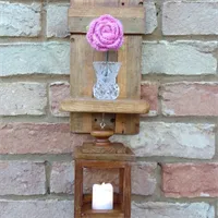 Rustic shelf with handmade lantern and b 5 gallery shot 6