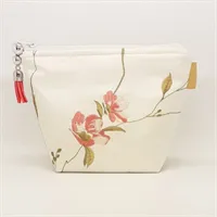 Satin and Silk Makeup Bag, Embroidered C 2