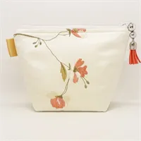 Satin and Silk Makeup Bag, Embroidered C 3