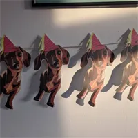 Sausage dog party bunting/ banner/ puppy 2 gallery shot 12