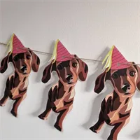 Sausage dog party bunting/ banner/ puppy 4 gallery shot 8