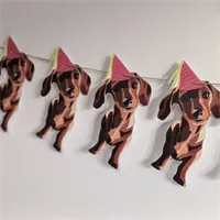 Sausage dog party bunting/ banner/ puppy 5 gallery shot 3