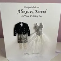Scottish Wedding Card Couple Personalise