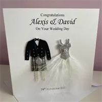 Scottish Wedding Card Couple Personalise 5