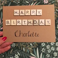 Scrabble Birthday Handmade Card