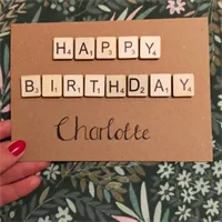 Scrabble Birthday Card 1