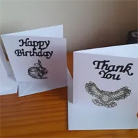 Set of 4 small Greeting Cards 10 by 10 c 4