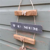 Shabby chic handmade luv u Mum sign.Buy  2