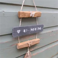 Shabby chic handmade luv u Mum sign.Buy  3