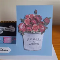 Side fold Happy New Home with Roses card 3