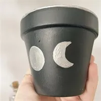 Silver Moon Phase Celestial Plant Pot gallery shot 14