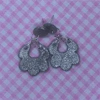 Silver Starlight Flower petal dangles 2