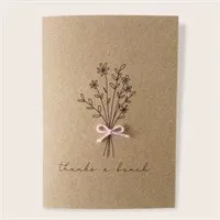 Simple Rustic Thank You Floral Card