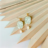 Simplistic Floral Pearl Earrings 1 gallery shot 1