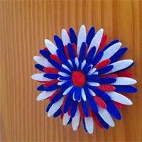 Single Felt Flower Hair Alligator clip. 4