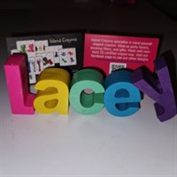 Single letter novelty shaped crayons