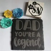 Slate Father’s Day Coasters