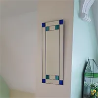 Small Art Deco Stained Glass Wall Mirror