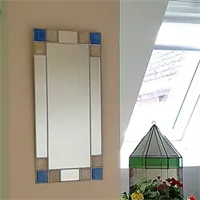 Small Art Deco rectangular wall mirror