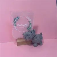 Small Crochet Hippo Toy