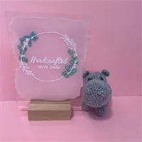 Small crochet hippo toy 2