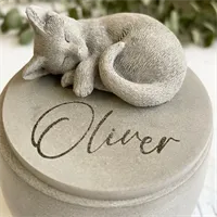 Small indoor personalised Concrete urn | 6 gallery shot 14