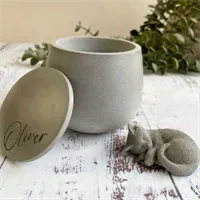 Small indoor personalised Concrete urn | 7 gallery shot 3